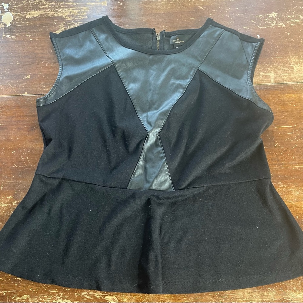 Black sleeveless top size Petite XL